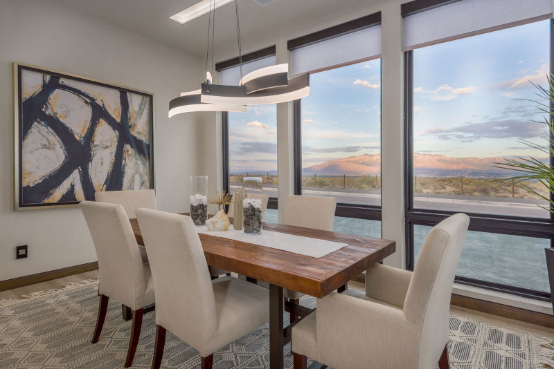 dining room by Sun Valley Custom Homes